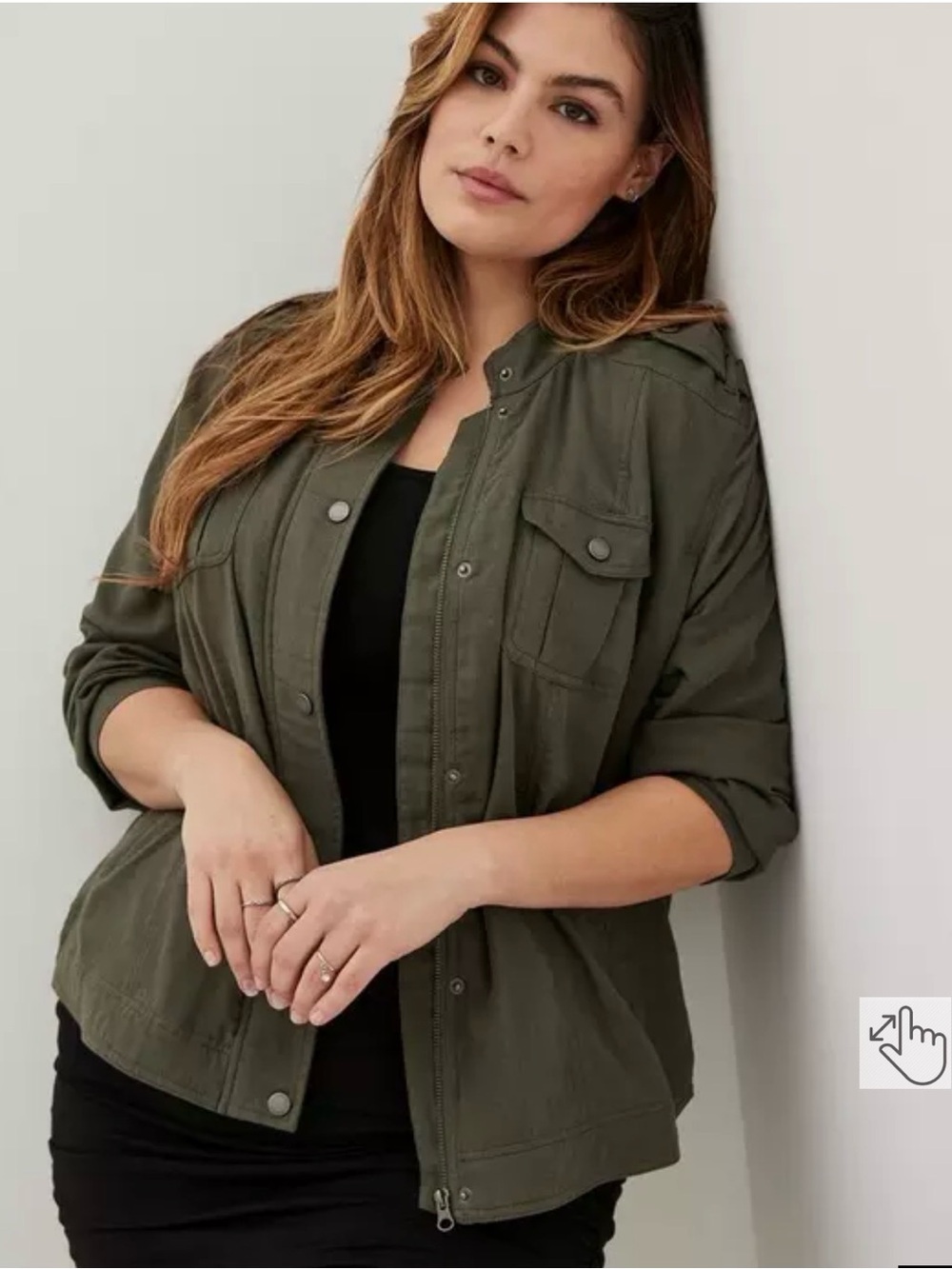 NWT Torrid Double Gauze Fold Ultility Bomber Jacket 3X